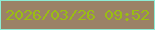文字の大きさ：2、枠の色：8dedd5、背景の色：9b8266、文字の色：9abd13 無料ブログパーツのブログ時計