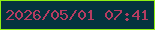 文字の大きさ：5、枠の色：8def13、背景の色：04333e、文字の色：b63c61 無料ブログパーツのブログ時計