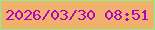 文字の大きさ：5、枠の色：8def87、背景の色：efb16c、文字の色：b104c1 無料ブログパーツのブログ時計