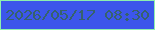 文字の大きさ：4、枠の色：8df0ae、背景の色：3c56eb、文字の色：36626c 無料ブログパーツのブログ時計