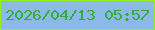文字の大きさ：2、枠の色：8df31a、背景の色：8db9e8、文字の色：2eaf35 無料ブログパーツのブログ時計