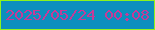 文字の大きさ：5、枠の色：8df31d、背景の色：0c8fbe、文字の色：c53b98 無料ブログパーツのブログ時計