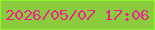 文字の大きさ：4、枠の色：8df42d、背景の色：8bcc3e、文字の色：f0238d 無料ブログパーツのブログ時計