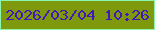 文字の大きさ：5、枠の色：8df4b0、背景の色：7e990b、文字の色：4417ba 無料ブログパーツのブログ時計