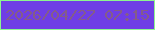 文字の大きさ：1、枠の色：8df58f、背景の色：6f3ee5、文字の色：845c89 無料ブログパーツのブログ時計
