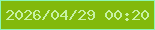 文字の大きさ：3、枠の色：8df6b4、背景の色：82b90b、文字の色：c7f2a3 無料ブログパーツのブログ時計