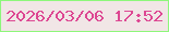 文字の大きさ：1、枠の色：8df77b、背景の色：f1e6e6、文字の色：dd4792 無料ブログパーツのブログ時計