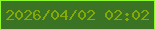 文字の大きさ：5、枠の色：8df82a、背景の色：397323、文字の色：85a905 無料ブログパーツのブログ時計
