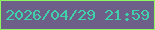文字の大きさ：4、枠の色：8df862、背景の色：6e5f88、文字の色：40d2aa 無料ブログパーツのブログ時計