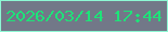 文字の大きさ：4、枠の色：8df8d4、背景の色：727888、文字の色：1ee379 無料ブログパーツのブログ時計