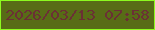 文字の大きさ：1、枠の色：8dfa1f、背景の色：586c16、文字の色：6b3035 無料ブログパーツのブログ時計