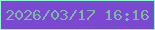 文字の大きさ：3、枠の色：8dfacc、背景の色：7a48d1、文字の色：7eb7a4 無料ブログパーツのブログ時計