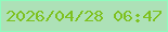 文字の大きさ：3、枠の色：8dfcbe、背景の色：ade1b7、文字の色：7ec11f 無料ブログパーツのブログ時計