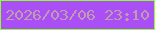 文字の大きさ：2、枠の色：8dff2b、背景の色：a94ff5、文字の色：be9ead 無料ブログパーツのブログ時計