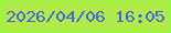 文字の大きさ：5、枠の色：8dff3e、背景の色：b1eb47、文字の色：4665dd 無料ブログパーツのブログ時計