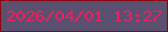 文字の大きさ：2、枠の色：8e0412、背景の色：5a506f、文字の色：f81b61 無料ブログパーツのブログ時計