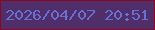 文字の大きさ：1、枠の色：8e0522、背景の色：4f2e6a、文字の色：6970d2 無料ブログパーツのブログ時計