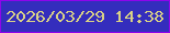 文字の大きさ：1、枠の色：8e05eb、背景の色：342dbd、文字の色：d8d187 無料ブログパーツのブログ時計