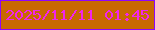 文字の大きさ：3、枠の色：8e06fb、背景の色：c86902、文字の色：f125ec 無料ブログパーツのブログ時計