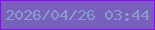 文字の大きさ：5、枠の色：8e07f5、背景の色：7a60bd、文字の色：859eca 無料ブログパーツのブログ時計