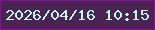 文字の大きさ：2、枠の色：8e08a9、背景の色：4a2352、文字の色：bdf9e7 無料ブログパーツのブログ時計