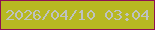 文字の大きさ：2、枠の色：8e1054、背景の色：b7b822、文字の色：bec2c0 無料ブログパーツのブログ時計