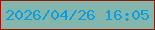 文字の大きさ：5、枠の色：8e1a07、背景の色：84b6ac、文字の色：0c9edf 無料ブログパーツのブログ時計