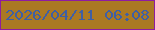 文字の大きさ：1、枠の色：8e1ca1、背景の色：aa7923、文字の色：3e5fa5 無料ブログパーツのブログ時計
