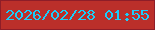 文字の大きさ：1、枠の色：8e1d28、背景の色：bb2f2a、文字の色：19cefb 無料ブログパーツのブログ時計