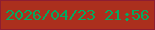 文字の大きさ：5、枠の色：8e1d32、背景の色：ab2f1d、文字の色：01ab60 無料ブログパーツのブログ時計