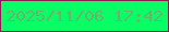 文字の大きさ：5、枠の色：8e1d4f、背景の色：09fe66、文字の色：69b36c 無料ブログパーツのブログ時計