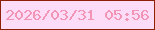 文字の大きさ：3、枠の色：8e2005、背景の色：fddcf8、文字の色：f295b4 無料ブログパーツのブログ時計