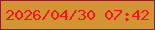 文字の大きさ：3、枠の色：8e2118、背景の色：d39433、文字の色：f41723 無料ブログパーツのブログ時計