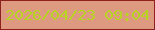 文字の大きさ：4、枠の色：8e211b、背景の色：dd9a81、文字の色：b8d422 無料ブログパーツのブログ時計