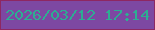 文字の大きさ：3、枠の色：8e2762、背景の色：7d48a2、文字の色：2dae92 無料ブログパーツのブログ時計