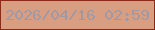 文字の大きさ：5、枠の色：8e2817、背景の色：d99e82、文字の色：9e99a7 無料ブログパーツのブログ時計