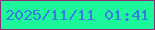 文字の大きさ：5、枠の色：8e2c77、背景の色：1cf79b、文字の色：377ce1 無料ブログパーツのブログ時計
