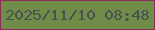 文字の大きさ：5、枠の色：8e2d5a、背景の色：708c49、文字の色：4b5050 無料ブログパーツのブログ時計
