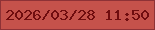 文字の大きさ：2、枠の色：8e3236、背景の色：c5524b、文字の色：700d0f 無料ブログパーツのブログ時計