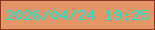 文字の大きさ：1、枠の色：8e3429、背景の色：e49666、文字の色：1ee0d1 無料ブログパーツのブログ時計