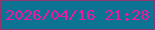 文字の大きさ：3、枠の色：8e3572、背景の色：0d7392、文字の色：ea1ba2 無料ブログパーツのブログ時計