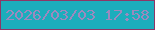 文字の大きさ：3、枠の色：8e3666、背景の色：1cadbc、文字の色：9c89be 無料ブログパーツのブログ時計