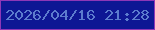 文字の大きさ：1、枠の色：8e37b7、背景の色：0e1794、文字の色：5c7cce 無料ブログパーツのブログ時計