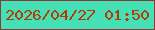 文字の大きさ：1、枠の色：8e3838、背景の色：46e0b7、文字の色：b33b06 無料ブログパーツのブログ時計