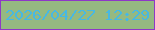 文字の大きさ：5、枠の色：8e38c7、背景の色：95b981、文字の色：47b8e3 無料ブログパーツのブログ時計