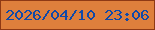 文字の大きさ：3、枠の色：8e3914、背景の色：de7f3c、文字の色：1049a8 無料ブログパーツのブログ時計