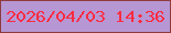 文字の大きさ：1、枠の色：8e3b3d、背景の色：b697d4、文字の色：fc2c42 無料ブログパーツのブログ時計