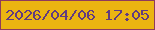 文字の大きさ：5、枠の色：8e3b5c、背景の色：ebb511、文字の色：613b80 無料ブログパーツのブログ時計