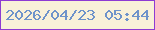 文字の大きさ：1、枠の色：8e3bd3、背景の色：f9f1d9、文字の色：6e93ca 無料ブログパーツのブログ時計