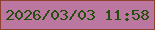 文字の大きさ：5、枠の色：8e412f、背景の色：bc77a1、文字の色：224f0c 無料ブログパーツのブログ時計